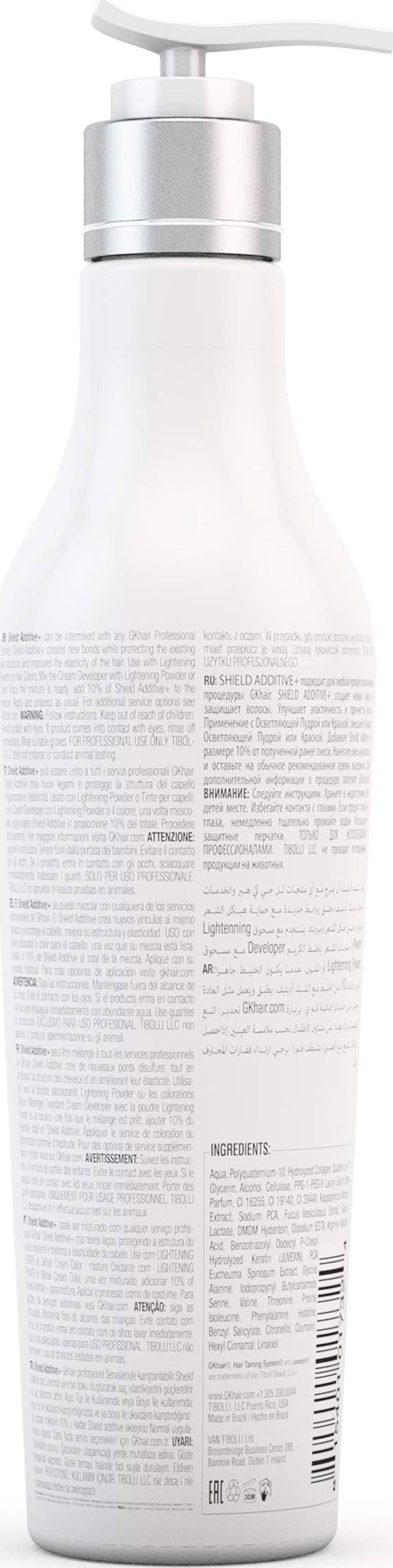 GK HAIR Global Keratin Global Keratin, Shield Additive, Hair Shampoo & Conditioner 2-In-1, Repairing & Strengthening, 240 ml For Women