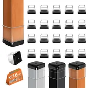 Zawiasy, okucia i inne akcesoria - 16 kwadratowych ochraniaczy na nogi krzeseł, odpornych na zarysowania i elastycznych. - miniaturka - grafika 1