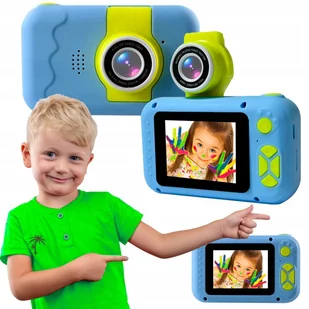 Aparat Cyfrowy Dla Dzieci Niebieski Obiektyw Do Selfie 1080P Wyświetlacz 2.0" Extralink H135 - Aparaty Cyfrowe - miniaturka - grafika 1