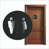 Tablice i flipcharty - TABLICZKA TOALETA WC PIKTOGRAM DAMSKO MĘSKA NA DRZWI KOEDUKACYJNA GRAWER - miniaturka - grafika 1