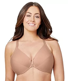 Glamorise Damski biustonosz z zapięciem z przodu Wonderwire z fiszbinami #1247 biustonosz z pełnym zakryciem (1 szt.) - Biustonosze - miniaturka - grafika 1