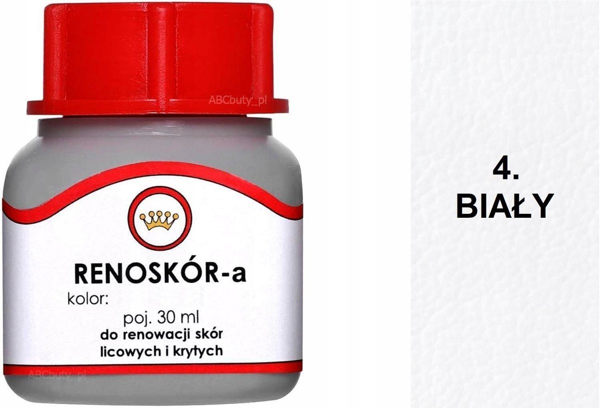 BIAŁA FARBA RENOWATOR DO SKÓRY ADIDASÓW SNEAKERSÓW RENOSKÓR WILBRA + LAKIER