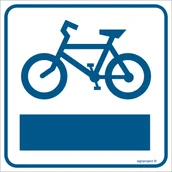 Systemy ekspozycyjne i znaki informacyjne - RA121 ŚCIEŻKA ROWEROWA, PN - PŁYTA PCV 1MM; (200X200MM) - miniaturka - grafika 1