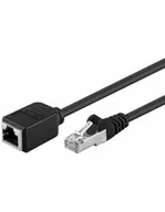 Kable komputerowe i do monitorów - Pro CAT 5e extension cable F/UTP black 1 m 4040849733871 - miniaturka - grafika 1