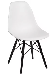 D2.Design Krzesło P016W PP białe/black 84918 - Krzesła - miniaturka - grafika 1