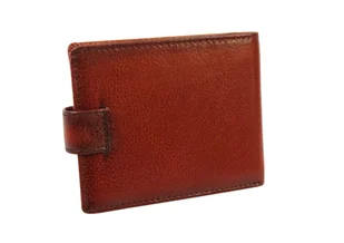Portfel Męski Skórzany EL FORREST Średni Poziomy Z Zapięciem Jedno Skrzydełko 850 29 RFID BRĄZOWY 11.5 x 9 x 3 [cm] - Portfele - miniaturka - grafika 4