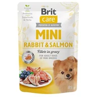 Mokra karma dla psów - Brit Care Mini Adult Rabbit &amp; Salmon Królik z Łososiem Karma Dla Psów Małych Ras 85 g - miniaturka - grafika 1