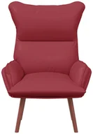 Fotele - Fotel relaksacyjny vidaXL w kolorze czerwonym z sztucznej skóry - miniaturka - grafika 1