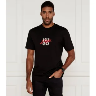 HUGO T-shirt Dlongny | Relaxed fit - Koszulki męskie - miniaturka - grafika 1