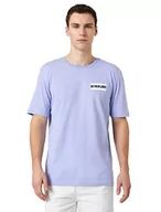 Koszulki męskie - Koton Męski T-shirt z nadrukiem Crew Neck Short Sleeve, Fioletowy (370), M - miniaturka - grafika 1