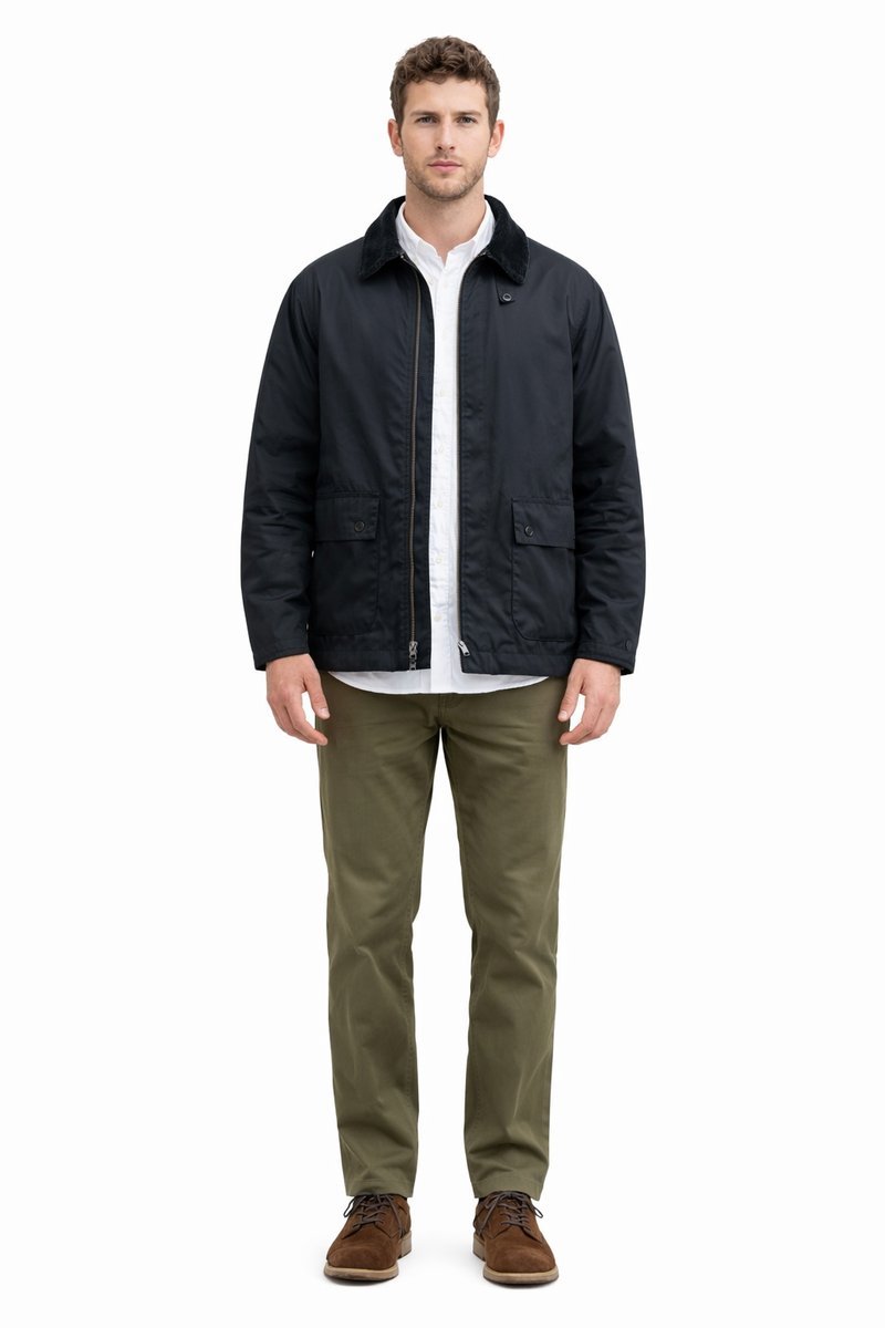 BARBOUR MĘSKA KURTKA BEZ KAPTURA Z TKANINY WOSKOWANEJ L 1I3A