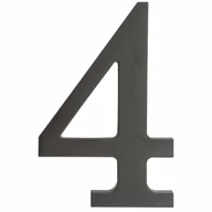 Numery na dom - Cyfra 4 wys.18 cm plastikowa czarna - miniaturka - grafika 1