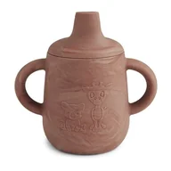 Kubki dla dzieci - Nuuroo - Kubeczek Silikonowy Niekapek Z Ustnikiem Aiko Red - miniaturka - grafika 1