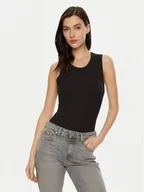 Koszulki i topy damskie - Calvin Klein Top K20K208054 Czarny Slim Fit - miniaturka - grafika 1