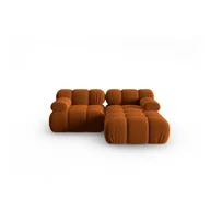 Narożniki - Pomarańczowy aksamitny narożnik (prawostronny) Bellis – Micadoni Home - miniaturka - grafika 1