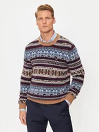 Swetry męskie - Tommy Hilfiger Sweter MW0MW37026 Brązowy Regular Fit - miniaturka - grafika 1