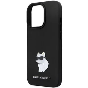 Etui Karl Lagerfeld KLHCP13XSMHCNPK na iPhone 13 Pro Max 6.7" - czarne Silicone C Metal Pin - Etui i futerały do telefonów - miniaturka - grafika 6