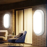 Oświetlenie warsztatowe - LOVHAUS Zestaw 2 Lamp Ściennych Do Piwnicy Z Czujnikiem Ruchu, Czujnik IP65, Światło Do Pomieszczeń Wilgotnych 4000K Z Czujnikiem Zmierzchu, 12W - miniaturka - grafika 1