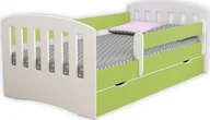 Łóżka dla dzieci i młodzieży - Elior Łóżko dla dziecka z barierką Pinokio 2X 80x160 - zielone - miniaturka - grafika 1