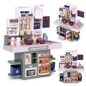 Zabawki AGD - Kuchnia dla dzieci dźwięki LED generator pary 35 akcesoriów - miniaturka - grafika 1