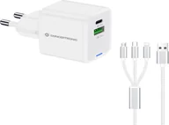 Ładowarki samochodowe - Ładowarka Conceptronic CONCEPTRONIC Ladegerät 2Port 33W,1xUSB-C,1xUSB-A +3-in-1 sw - miniaturka - grafika 1
