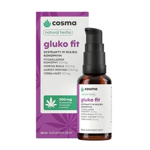 Cosma Cannabis Gluko Fit Natural Herbs Olejek - Układ pokarmowy - miniaturka - grafika 1