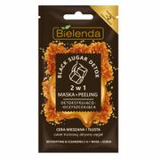 Peelingi do ciała - Bielenda Black Sugar Detox Maska+Peeling 2w1 detoksykująco-oczyszczająca 8g 102002 - miniaturka - grafika 1