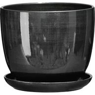 Donice - Doniczka ceramiczna z podstawką sofia 18 x 21 cm krem mat symbol 1032 - miniaturka - grafika 1