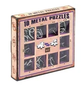 Łamigłówki - G3 Łamigłówki metalowe 10 sztuk zestaw fioletowy - miniaturka - grafika 1