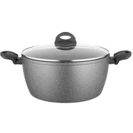 Garnki - Florina Garnek aluminiowy Lava Stone szary 28 cm 7 l - miniaturka - grafika 1