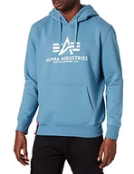 Bluzy męskie - ALPHA INDUSTRIES Męska bluza z kapturem, nieprzezroczysta, niebieski (Airforce Blue), XXL - miniaturka - grafika 1