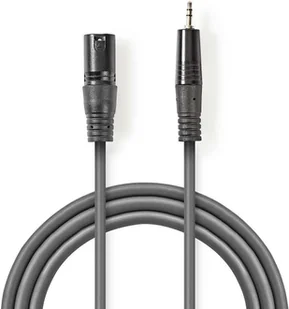 Kabelis Nedis XLR M - 3.5mm M 3m 5412810295838 COTH15300GY30 - Kable - miniaturka - grafika 1