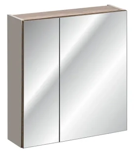 Szafka do łazienki z lustrem szary krzemowy M4-P83 - Szafki łazienkowe - miniaturka - grafika 1