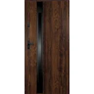 Drzwi zewnętrzne - O.K.DOORS Drzwi stalowe zewnętrzne wejściowe Adriana 68 V3 orzechowe 90 prawe - miniaturka - grafika 1