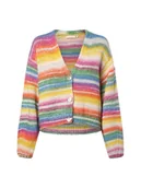 Swetry damskie - Rich & Royal Kardigan damski Kobiety Sztuczne włókno wielokolorowy w paski, S - miniaturka - grafika 1