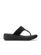 Klapki i japonki damskie - Clarks Japonki "Drift Way" w kolorze czarnym - miniaturka - grafika 1