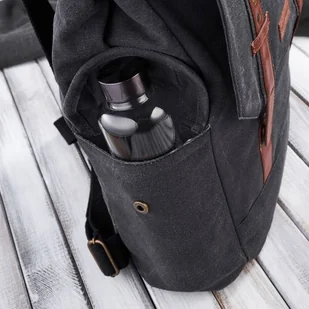 PLECAK MĘSKI NA LAPTOPA A4 ZE SKÓRY WEGAŃSKIEJ PAOLO PERUZZI E-03-MC - Torby na laptopy - miniaturka - grafika 5