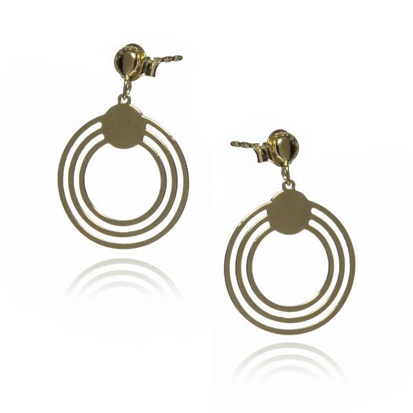 ankabizuteria.pl Kolczyki srebrne pozłacane KÓŁKA ażurowe