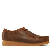 Mokasyny męskie - Mokasyny Clarks Wallabee Evo 261728197 Brązowy - miniaturka - grafika 1