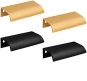 Zawiasy, okucia i inne akcesoria - Ukryte dwukolorowe uchwyty meblowe, uchwyty do mebli przenośnych, uchwyty do szafek kuchennych, klamki do drzwi, uchwyty meblowe zakrzywione - miniaturka - grafika 1