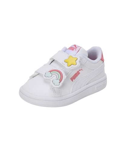 PUMA Smash 3.0 Badges V Inf, Sneakersy dziewczęce, Puma Kolor biały, 27 EU
