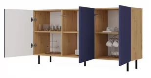 KOMODA KAMA 3 DRZWI SLIM ARTISAN/GRANAT KOMPLET - Komody - miniaturka - grafika 2