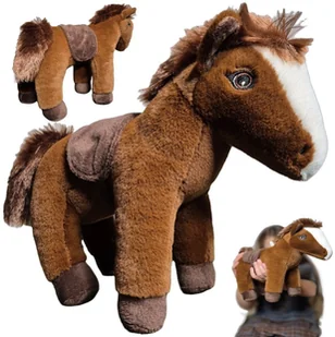 Maskotka Pluszowy KOŃ 40 cm Pluszak Przytulanka Zwierzątko Konik Konie ZOO - Maskotki i pluszaki - miniaturka - grafika 1