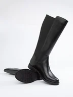 Kozaki damskie - JOLANA & FENENA Skórzane kozaki w kolorze czarnym - miniaturka - grafika 1