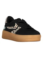 Trampki damskie - Geographical Norway Sneakersy "Oleopar" w kolorze czarno-beżowo-jasnobrązowym - miniaturka - grafika 1
