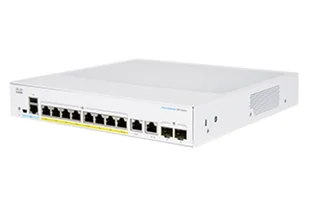 Cisco CBS350-8P-E-2G Zarządzany L2/L3 Gigabit Ethernet (10/100/1000) Srebrny CBS350-8P-E-2G-EU-RF - Switche - miniaturka - grafika 1