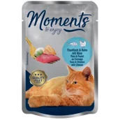 Mokra karma dla kotów - MOMENTS Adult Tuńczyk, kurczak i szynka 24x70 g - miniaturka - grafika 1