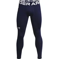 Bielizna sportowa męska - Męskie Legginsy UNDER ARMOUR UA CG ARMOUR LEGGINGS 1366075-410 – Granatowy - miniaturka - grafika 1