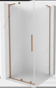 Mexen Velar L kabina prysznicowa rozsuwana 90x90 cm, szron, miedź szczotkowana - 871-090-090-33-65 - Kabiny prysznicowe - miniaturka - grafika 1