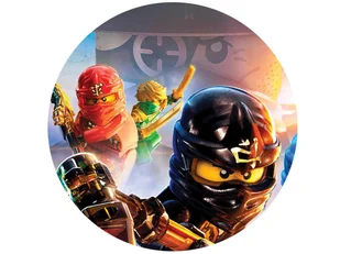 Dekoracyjny opłatek tortowy Ninjago - 20 cm - Ciasta i półprodukty do ciast - miniaturka - grafika 1